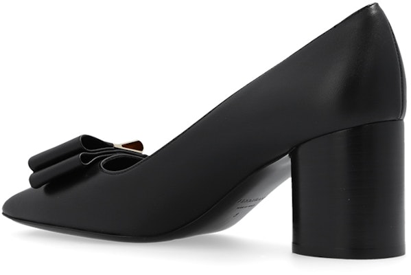 (Women) FERRAGAMO Leather Fashion Round Toe Chunky Heel 'Black' 01F619-763168 Lookbook (Women) FERRAGAMO Leather Fashion Round Toe Chunky Heel 'Black' 01F619-763168