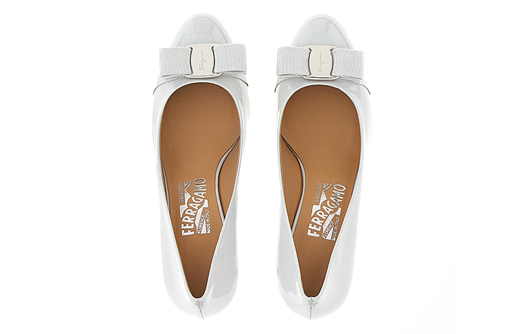 (W) FERRAGAMO Leather High-Heel 'Grey' 圖 3