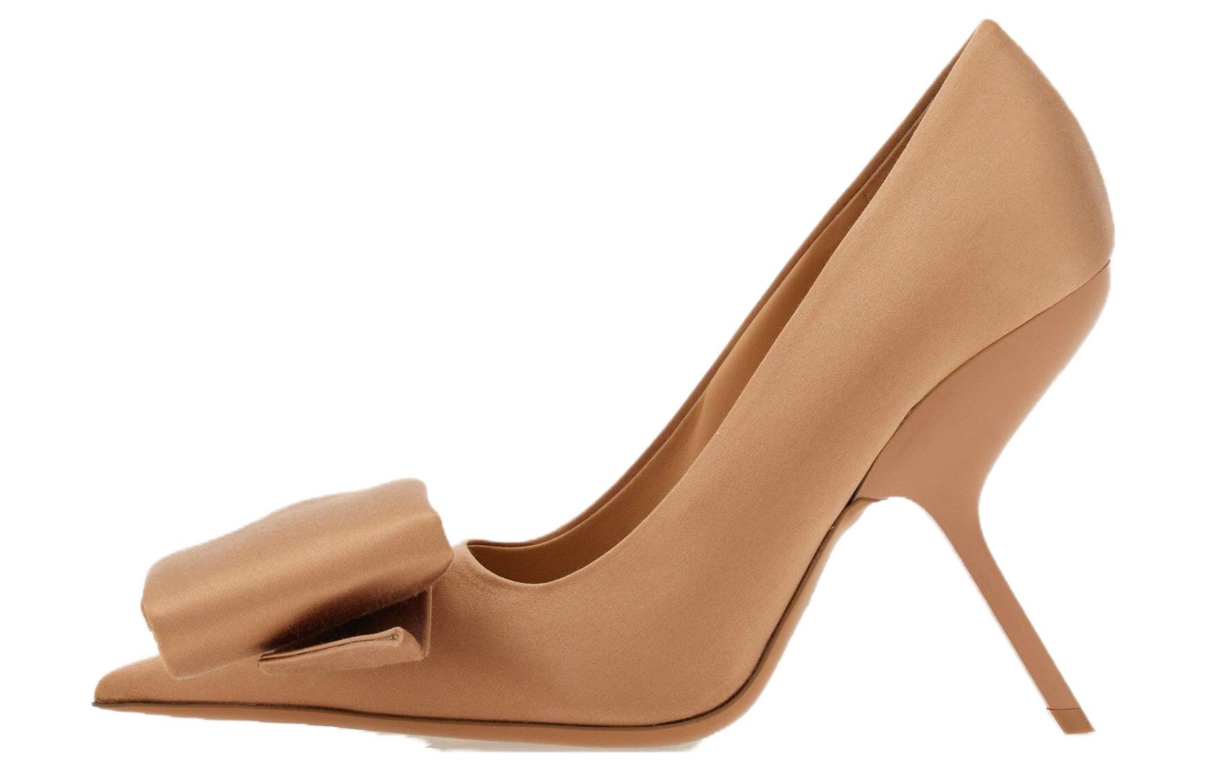 (W) FERRAGAMO Leather High Heels 'Fashion Brown'