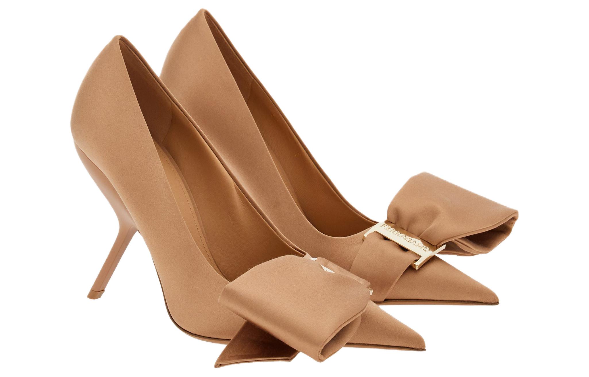 (W) FERRAGAMO Leather High Heels 'Fashion Brown' 圖 3