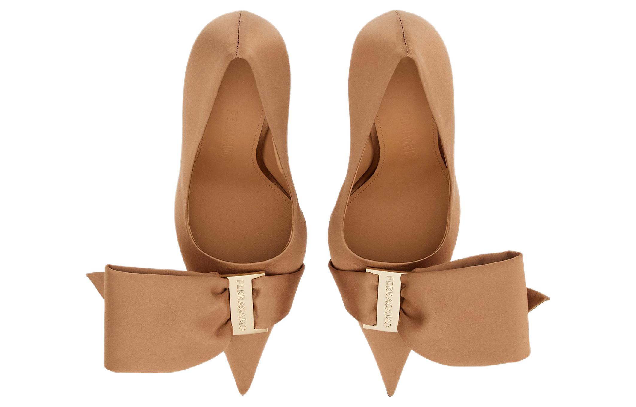 (W) FERRAGAMO Leather High Heels 'Fashion Brown' 圖 4