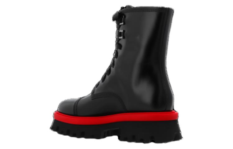 Lookbook (W) FERRAGAMO 黑色皮革绑带马丁靴 01F701-763845