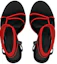 Lookbook (W) FERRAGAMO Sandale Mode Noire en Cuir à Lacets et Bout Ouvert 01F124-760692