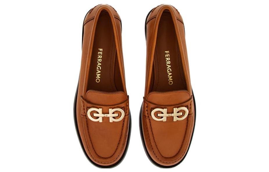 (W) FERRAGAMO Leather Loafer 'Brown' 圖 3