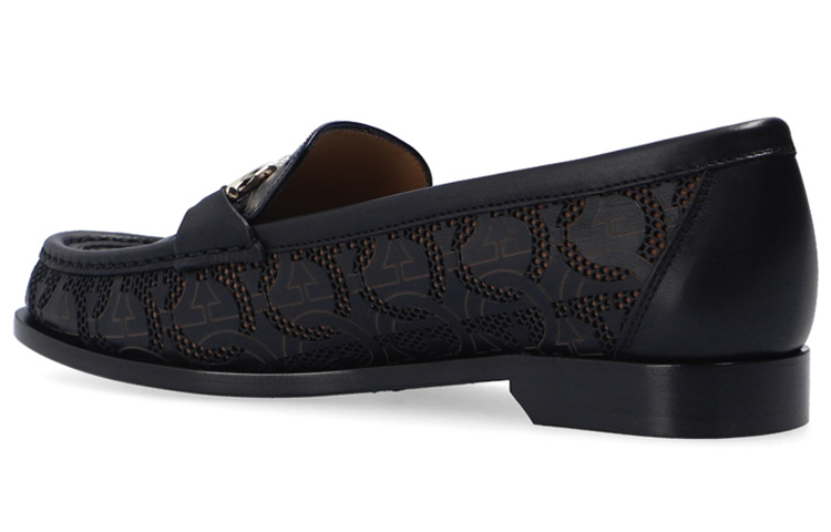 (W) FERRAGAMO Leather Loafer 'Logo Gancini Buckle Black' 圖 3