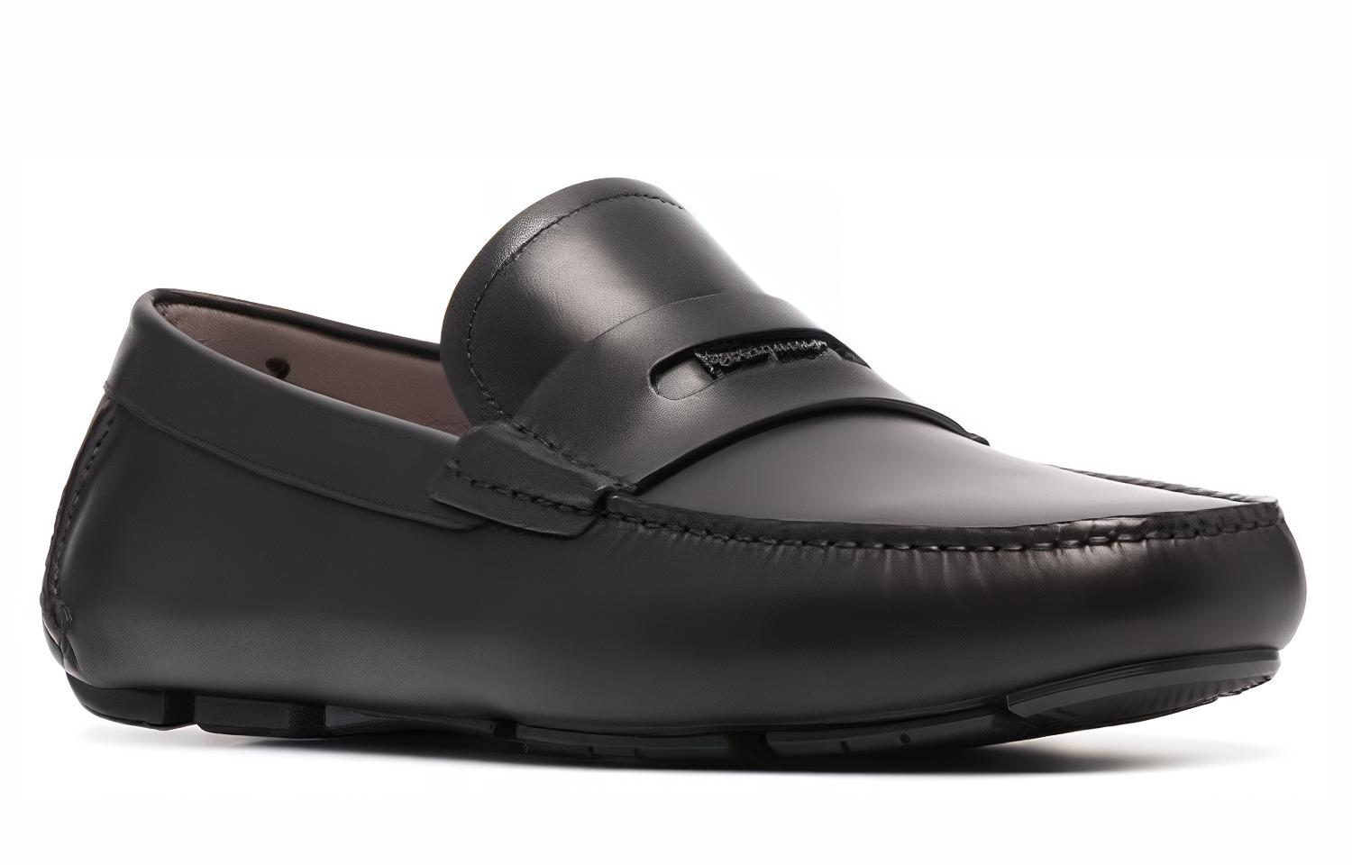 (W) FERRAGAMO Leather Loafers 'Black' 圖 3