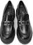 Shop (W) FERRAGAMO Kasut Loafer Kulit Logo 'Platform Hitam' 01D657-753950