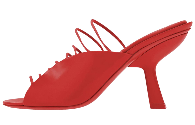 (W) FERRAGAMO Leather Mini Bow Sandal 'Red Fashion'