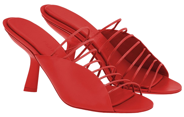 (W) FERRAGAMO Leather Mini Bow Sandal 'Red Fashion' 圖 2