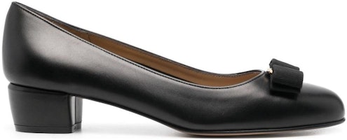 FERRAGAMO菲拉格慕 皮革 時尚套穿 粗跟 高跟鞋 女款 黑色 Order FERRAGAMO菲拉格慕 皮革 時尚套穿 粗跟 高跟鞋 女款 黑色