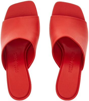 (Women) FERRAGAMO Leather Mule Round Toe High Heel 'Red Fashion' 01F613-761359 Lookbook (Women) FERRAGAMO Leather Mule Round Toe High Heel 'Red Fashion' 01F613-761359