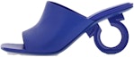 Buy (W) FERRAGAMO Mules de Cuero 'Azul Punta Cuadrada Confort' 01F613-765906