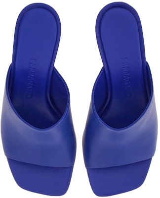 (W) FERRAGAMO Mules de Cuero 'Azul Punta Cuadrada Confort' 01F613-765906 Lookbook (W) FERRAGAMO Mules de Cuero 'Azul Punta Cuadrada Confort' 01F613-765906