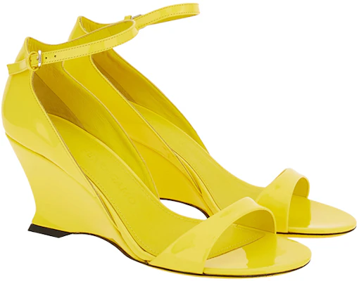 (W) FERRAGAMO Leder Sandalen Gelb mit Offener Spitze und Schnallenriemen 01G484-766347 Order (W) FERRAGAMO Leder Sandalen Gelb mit Offener Spitze und Schnallenriemen 01G484-766347