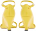 Shop (W) FERRAGAMO Leder Sandalen Gelb mit Offener Spitze und Schnallenriemen 01G484-766347