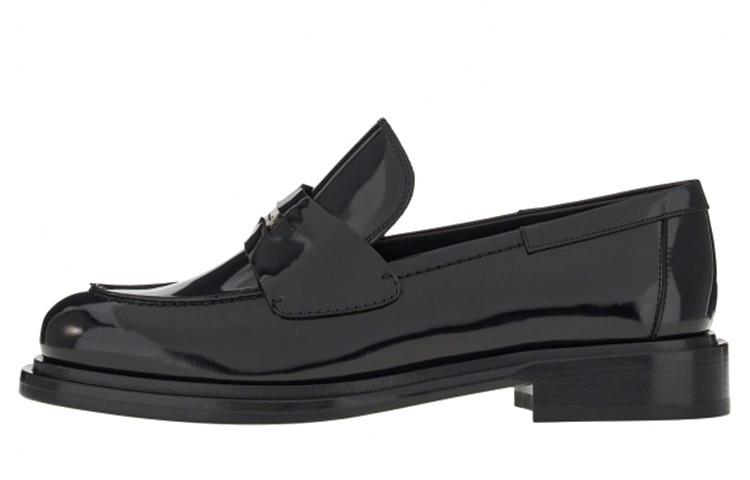 (W) FERRAGAMO Nyx 30 Patent Leather Loafers 'Black'