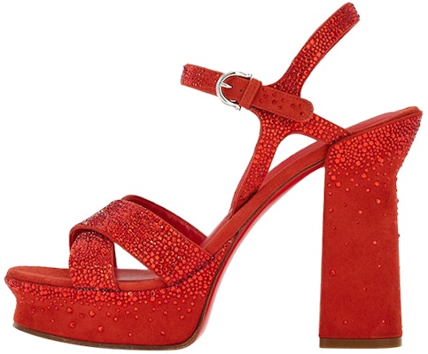 (W) 페라가모 레드 크리스탈 플랫폼 슬라이드 01E915-761475 Buy (W) 페라가모 레드 크리스탈 플랫폼 슬라이드 01E915-761475