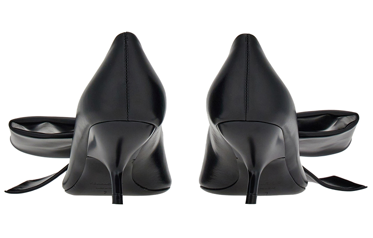 (W) FERRAGAMO Leather Pointed-Toe Pumps 'Black' 圖 5