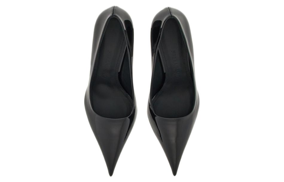 Lookbook FERRAGAMO菲拉格夢 皮革 尖頭套穿 坡跟 高跟鞋 7cm 女款 黑色