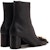 (W) FERRAGAMO But Ankle Slip-On Hujung Bulat Kulit 'Hitam' 01G004-763184