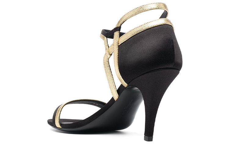 (W) FERRAGAMO Leather Satin Sandal 'Black Summer' 圖 4