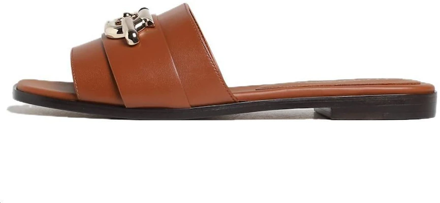 FERRAGAMO菲拉格慕 皮革 舒適休閒 一字拖鞋 2cm 女款 棕色 Buy FERRAGAMO菲拉格慕 皮革 舒適休閒 一字拖鞋 2cm 女款 棕色