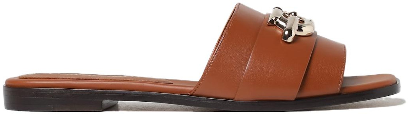 FERRAGAMO菲拉格慕 皮革 舒適休閒 一字拖鞋 2cm 女款 棕色 Order FERRAGAMO菲拉格慕 皮革 舒適休閒 一字拖鞋 2cm 女款 棕色