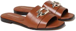 Lookbook FERRAGAMO菲拉格慕 皮革 舒適休閒 一字拖鞋 2cm 女款 棕色