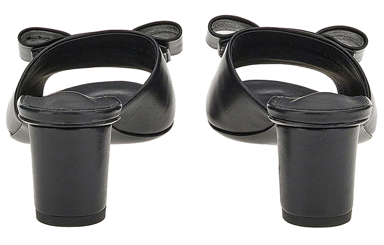 (W) FERRAGAMO Viva Bow 60mm Mules 'Black' 圖 4