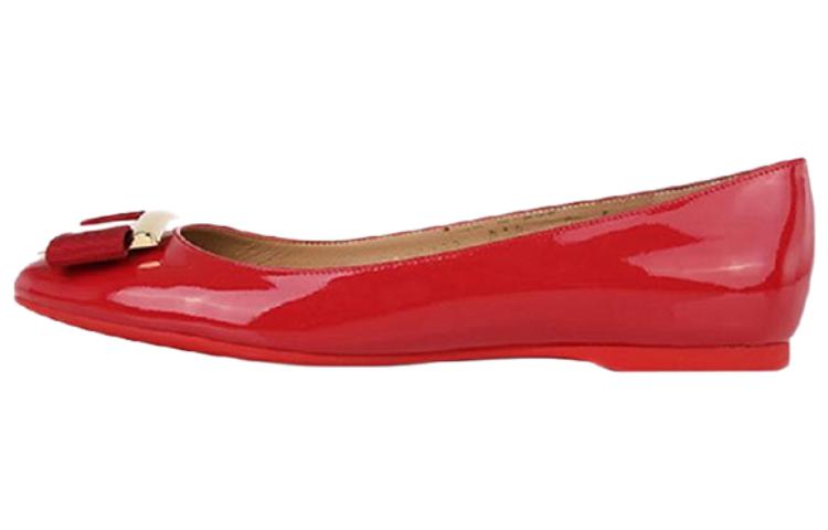 (W) FERRAGAMO Leather Sneaker 'Red'