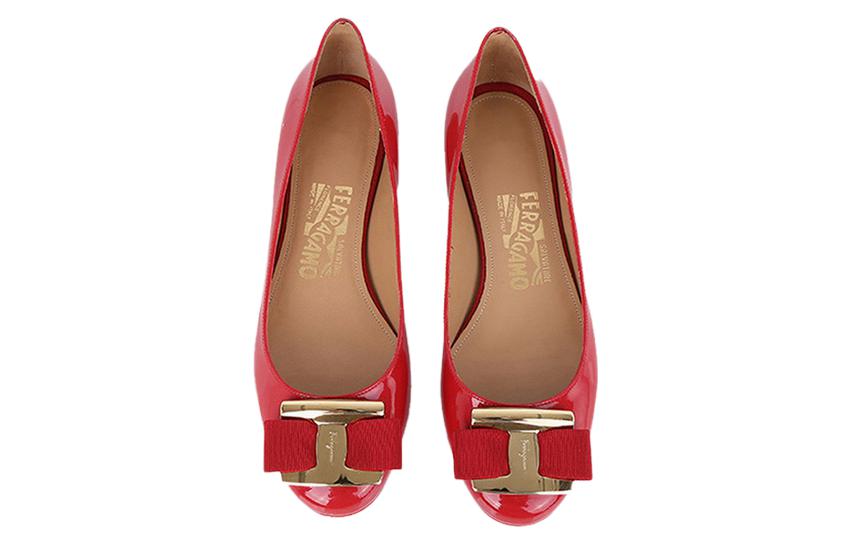 (W) FERRAGAMO Leather Sneaker 'Red' 圖 2