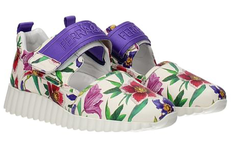 (W) FERRAGAMO Leather Sneakers 'Multicolor' 圖 2