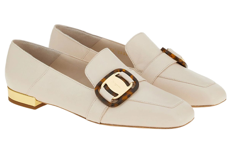 (W) FERRAGAMO Wang 10 Loafers White 'Beige' 圖 2