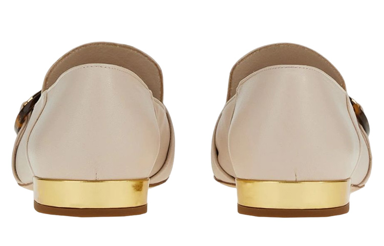 (W) FERRAGAMO Wang 10 Loafers White 'Beige' 圖 4