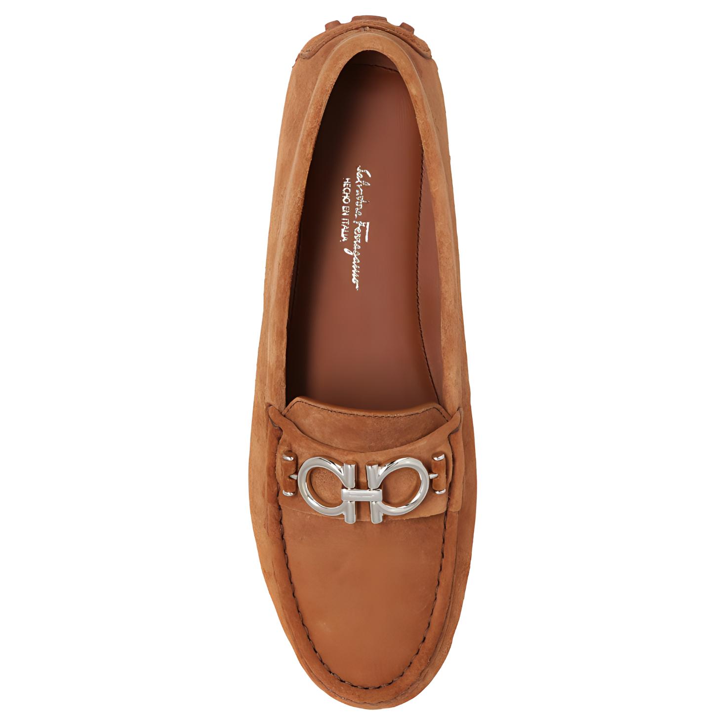 (W) FERRAGAMO Loafers 'Brown Calfskin' 圖 5