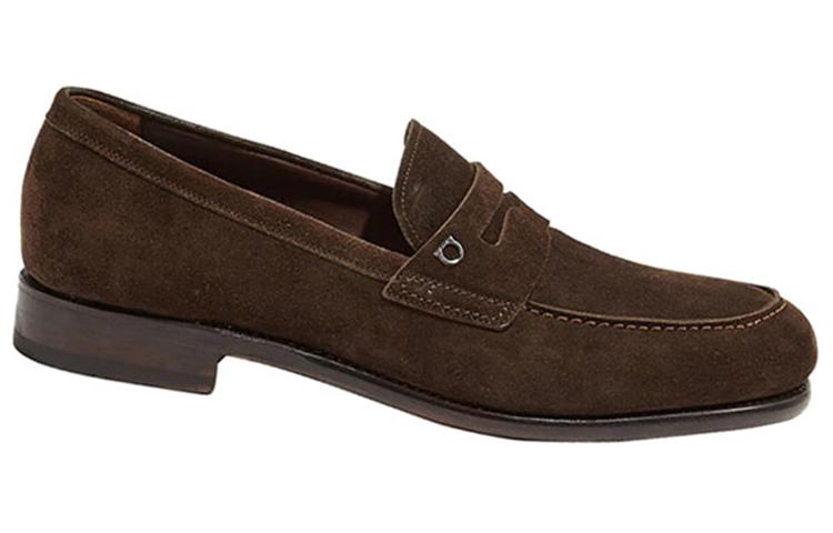 (W) FERRAGAMO Loafers 'Dark Brown with Metallic Detail' 圖 2