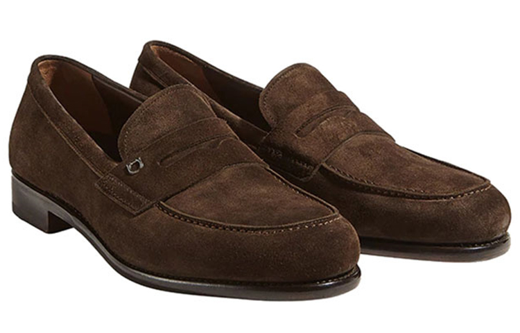 (W) FERRAGAMO Loafers 'Dark Brown with Metallic Detail' 圖 3