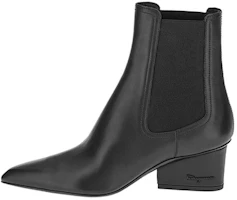 (Women) FERRAGAMO Logo-Embossed Heel Chelsea Boots 'Black' 01B736-745259 (Women) FERRAGAMO Logo-Embossed Heel Chelsea Boots 'Black' 01B736-745259