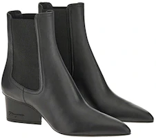 Order (W) FERRAGAMO Sepatu Chelsea Runcing Klasik 'Panel Elastis Hitam' 01B736-745259