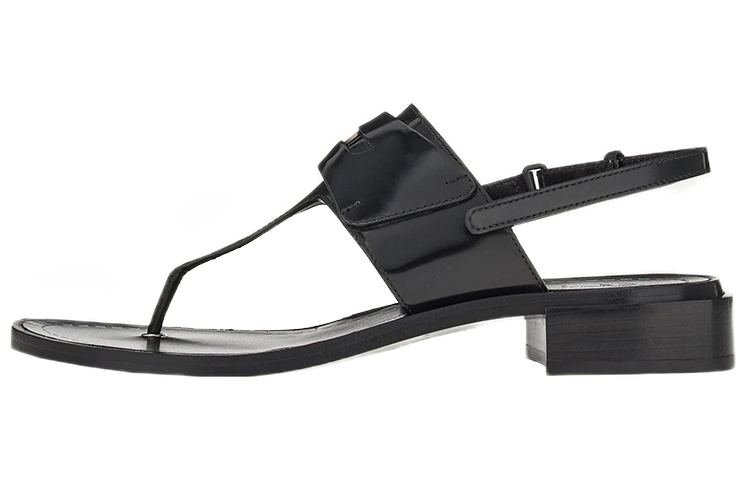 (Women) FERRAGAMO Logo-Plaque Detail Thong Sandals 'Black' 01C874-750978