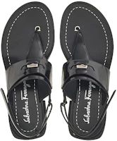 Lookbook (W) Sandali Infradito Nero con Dettaglio Logo Targa Ferragamo 01C874-750978