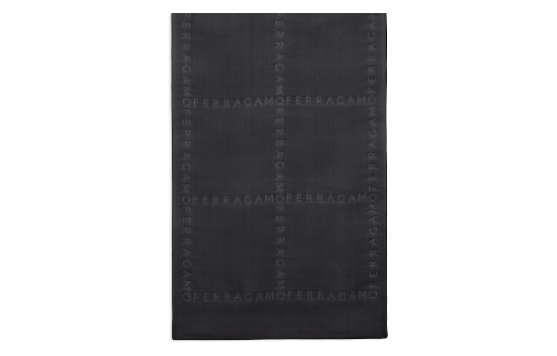 (Women) Ferragamo Logo Black Shawl 320666-762552