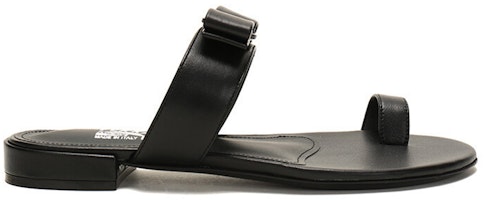 Ferragamo 費拉格莫 Louisa 羊皮蝴蝶結裝飾平底涼鞋 女款 黑色 Order Ferragamo 費拉格莫 Louisa 羊皮蝴蝶結裝飾平底涼鞋 女款 黑色