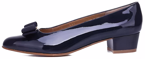 (Women) FERRAGAMO Low-Heel Bow Pump 'Deep Navy' 017468-531284 (Women) FERRAGAMO Low-Heel Bow Pump 'Deep Navy' 017468-531284