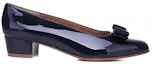 Order (W) FERRAGAMO Escarpins Bas à Nœud ''Bleu Marine Foncé'' 017468-531284
