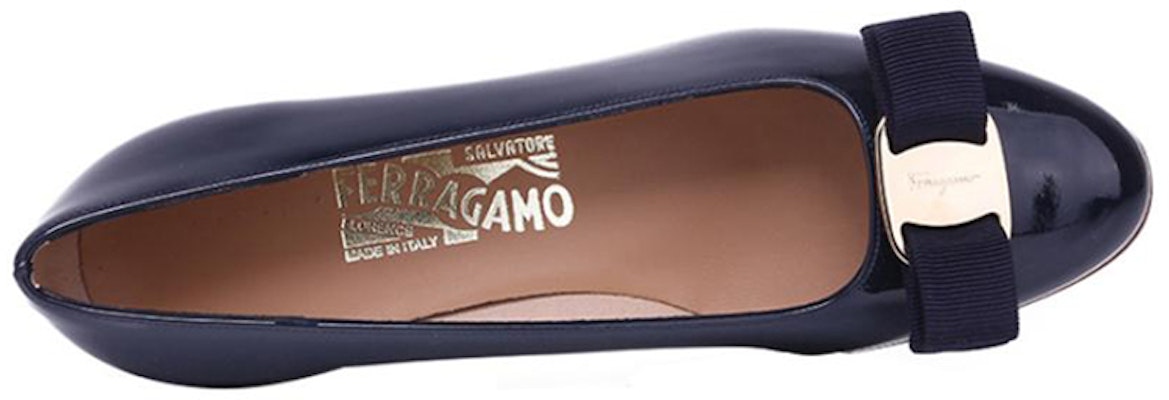 (Women) FERRAGAMO Low-Heel Bow Pump 'Deep Navy' 017468-531284 Purchase (Women) FERRAGAMO Low-Heel Bow Pump 'Deep Navy' 017468-531284