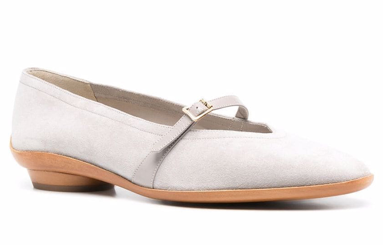 (W) FERRAGAMO Low-Profile Sneakers 'Grey Suede Contrast Panel' 圖 2