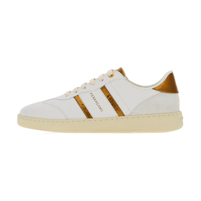 (W) FERRAGAMO Low-Top Sneaker 'White Leather'