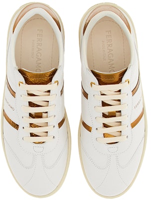 (W) フェラガモ白レザースニーカー (Ferragamo White Leather Sneaker) 030472-766325 Lookbook (W) フェラガモ白レザースニーカー (Ferragamo White Leather Sneaker) 030472-766325