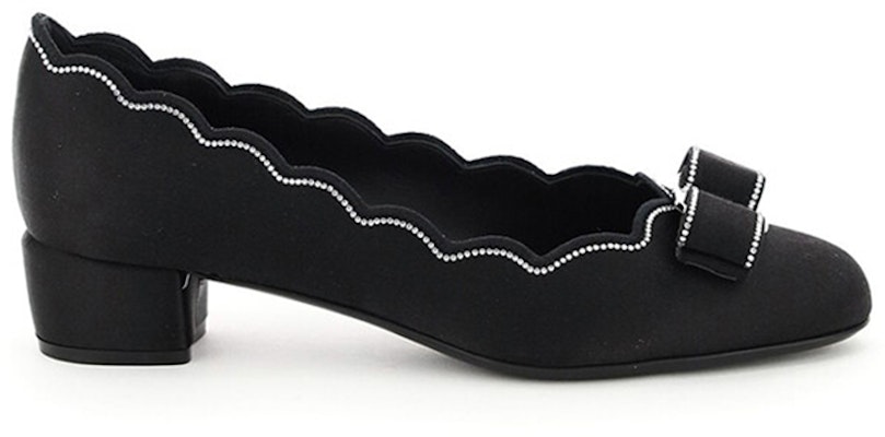 (Women) FERRAGAMO Low Heel Pump 'Black Velvet' 01A670-740871 Order (Women) FERRAGAMO Low Heel Pump 'Black Velvet' 01A670-740871